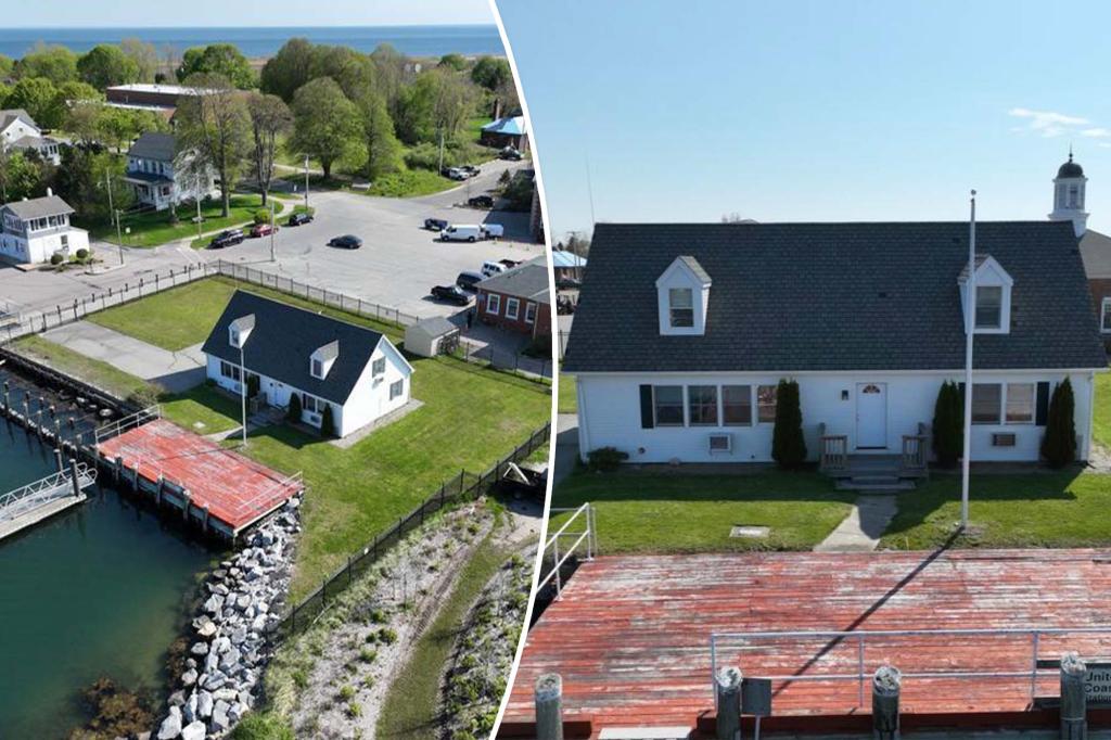 A tiny cottage no longer used by the Coast Guard is up for auction on Long Island Sound