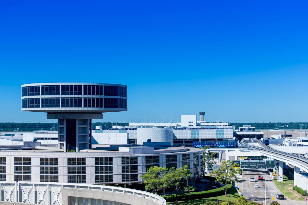 Observation tower at George Bush Intercontinental Airport in Houston, Texas