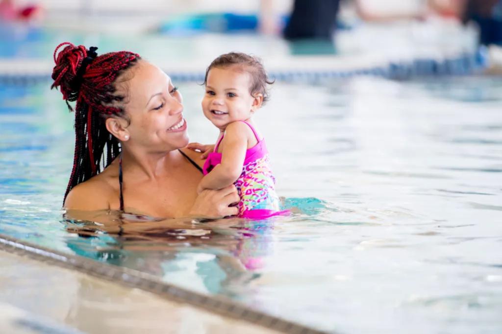 Mum of quads embarrassed at baby's swimming class: 'No one wants to see'