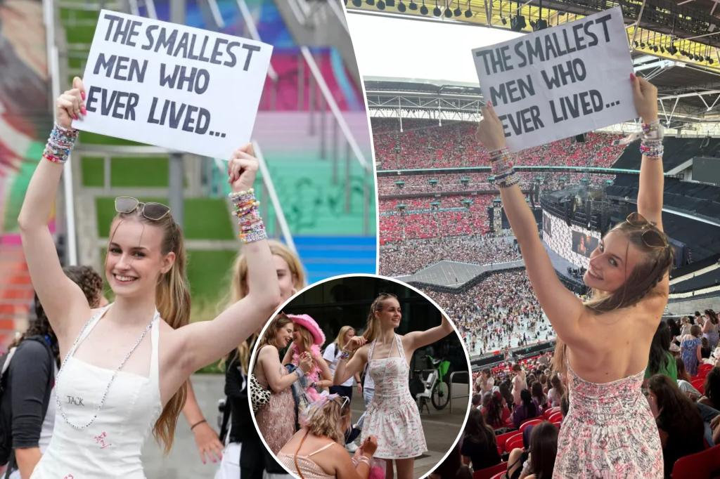 Viral 'Swiftie' holds sign at concert asking fans to call out exes and gets hundreds of names